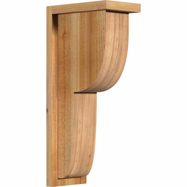 Ekena Millwork Crestline Rough Sawn Corbel w/Backplate, Western Red Cedar, 6"W x 10"D x 22"H COR06X10X22CRE01RWR - main